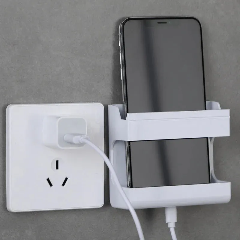 SmartSpace- Multi-Functional Wall-Mounted Organizer for Remote Controls & Phones