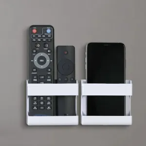 SmartSpace- Multi-Functional Wall-Mounted Organizer for Remote Controls & Phones
