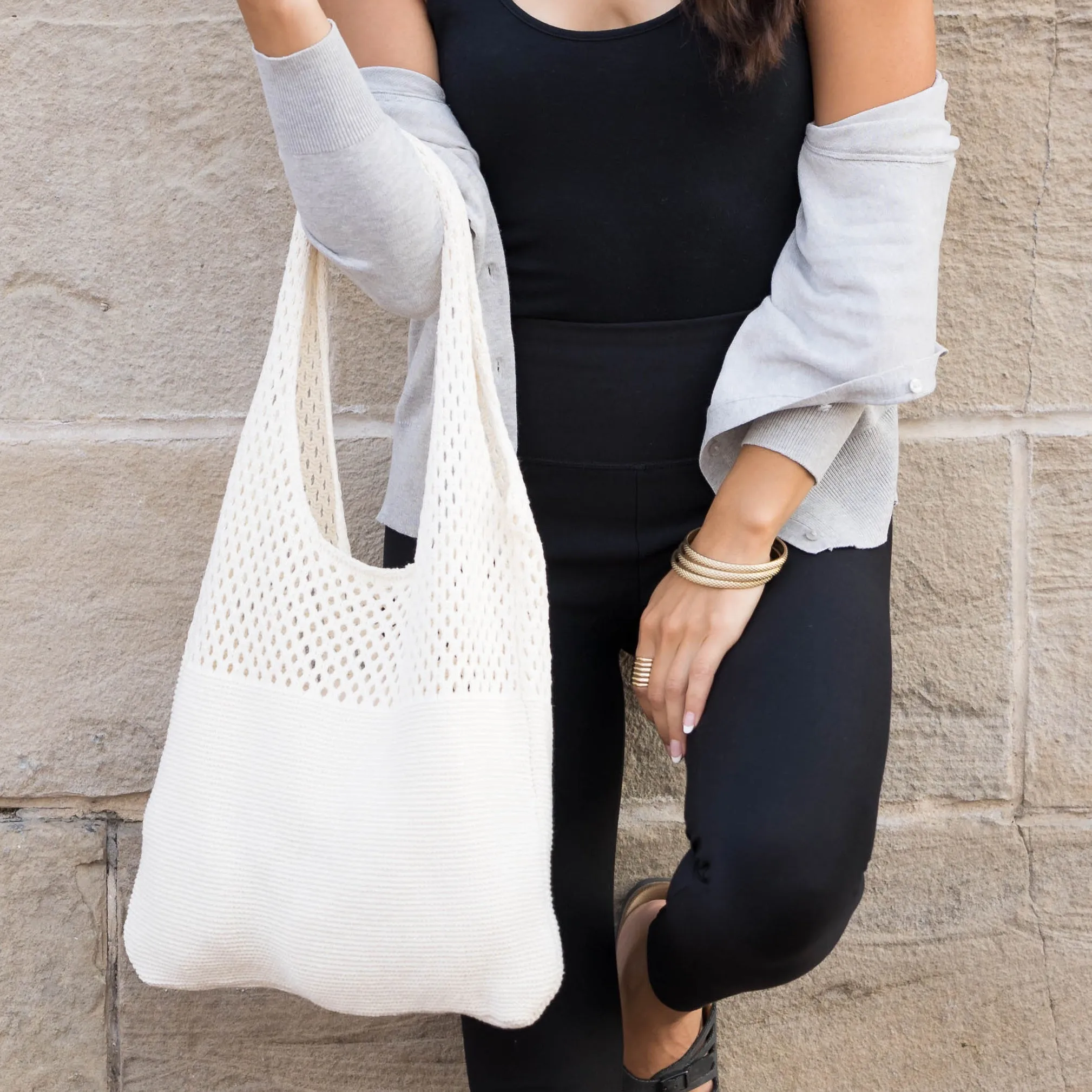 Soft Knit Hobo Shoulder Bag
