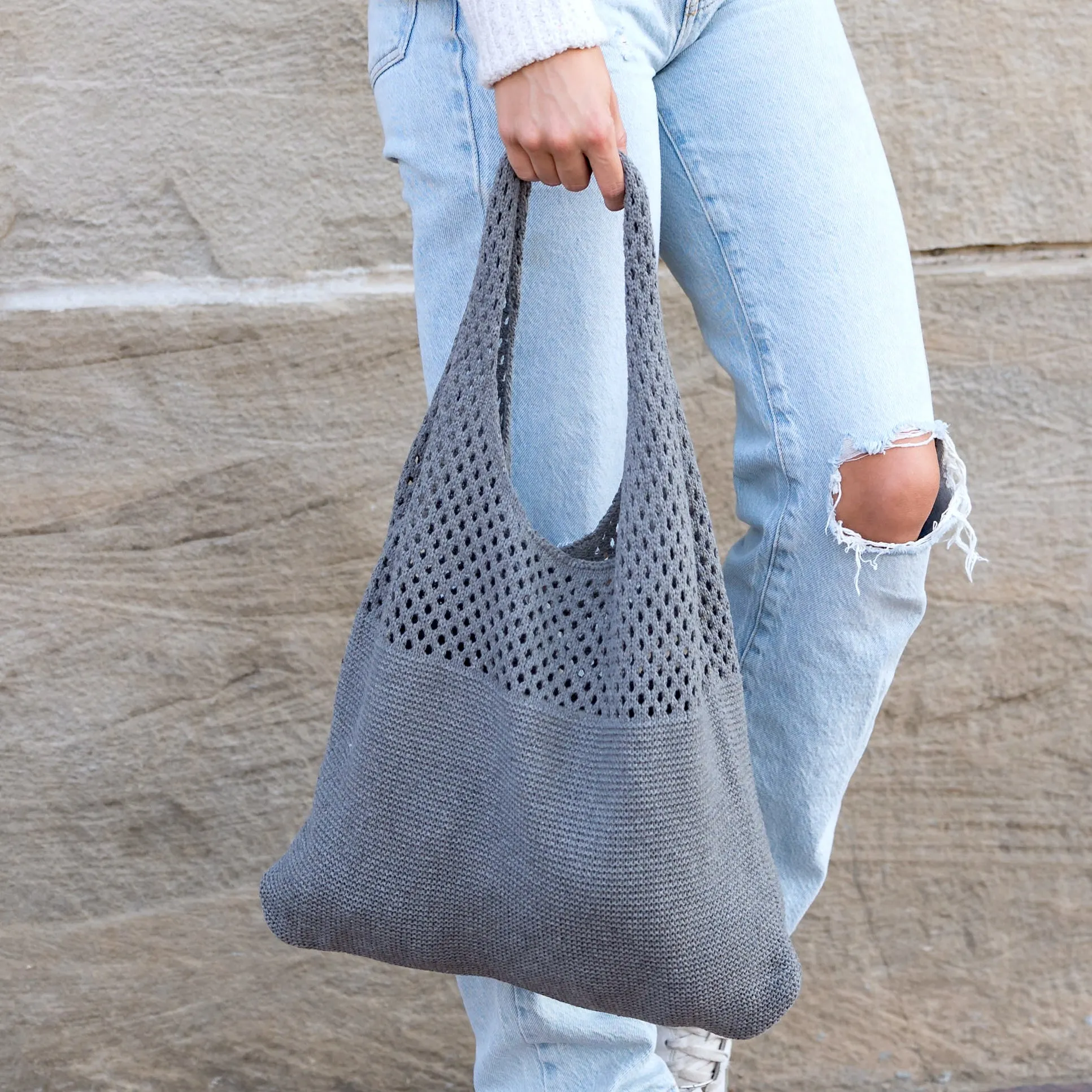 Soft Knit Hobo Shoulder Bag