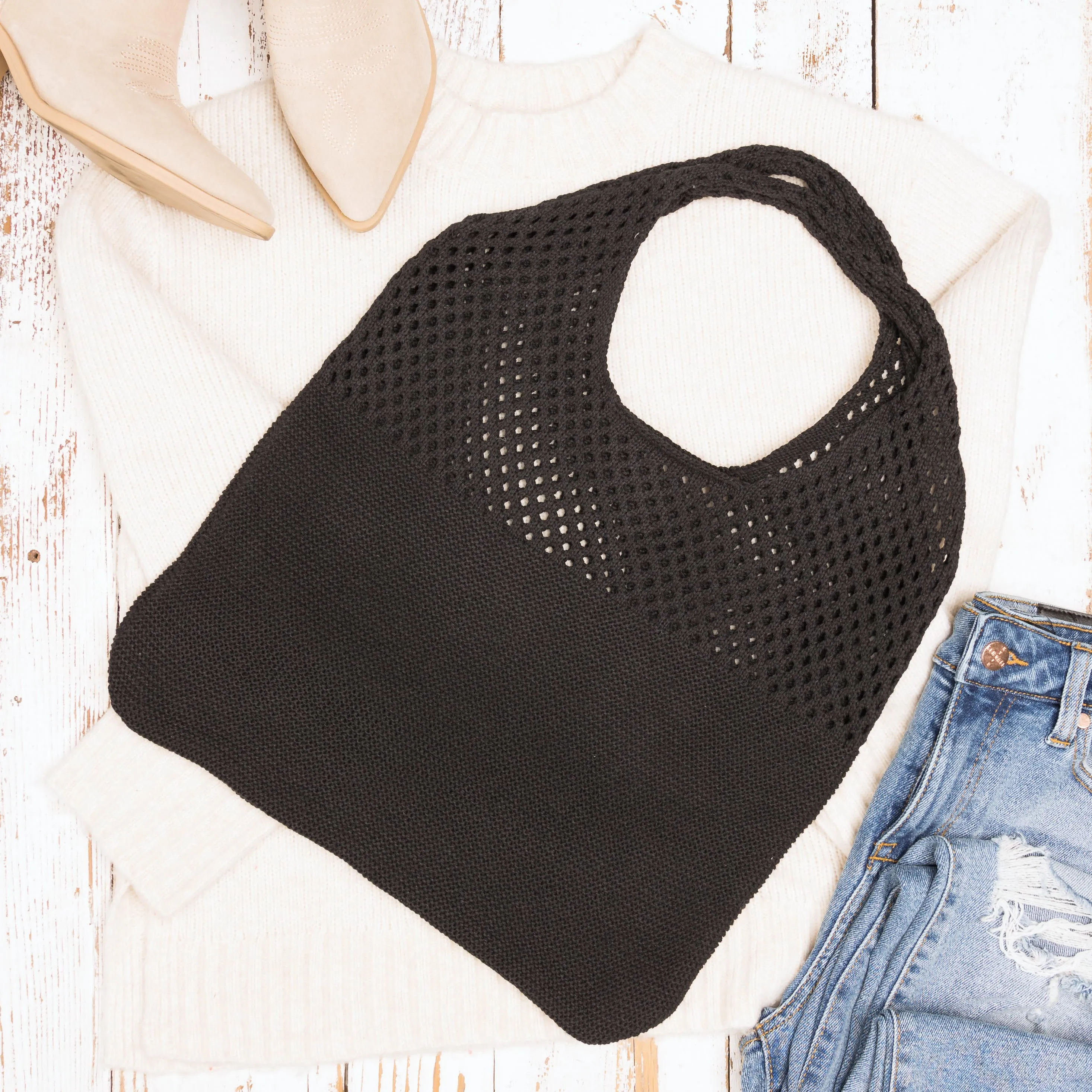 Soft Knit Hobo Shoulder Bag