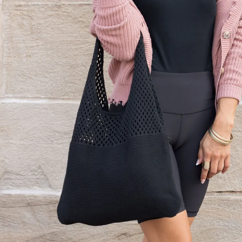 Soft Knit Hobo Shoulder Bag