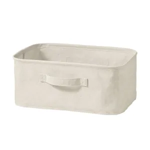 Soft Storage Box- Rectangle 37cm Shallow Natural 37x26x16cm