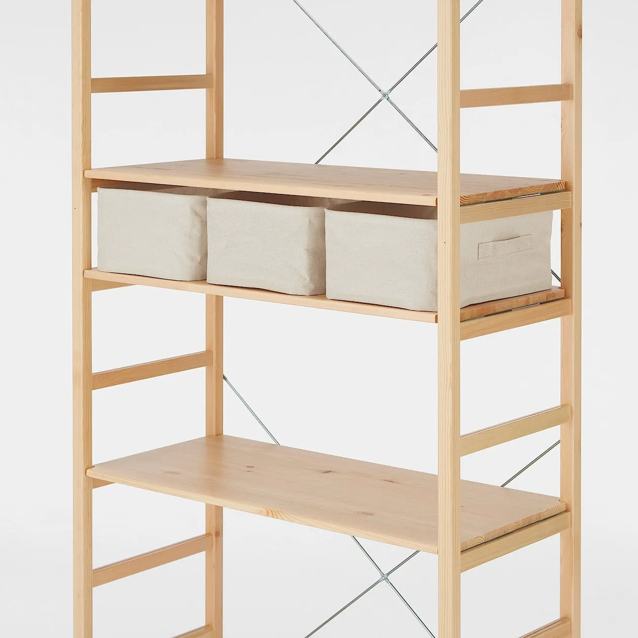 Soft Storage Box- Rectangle 37cm Shallow Natural 37x26x16cm