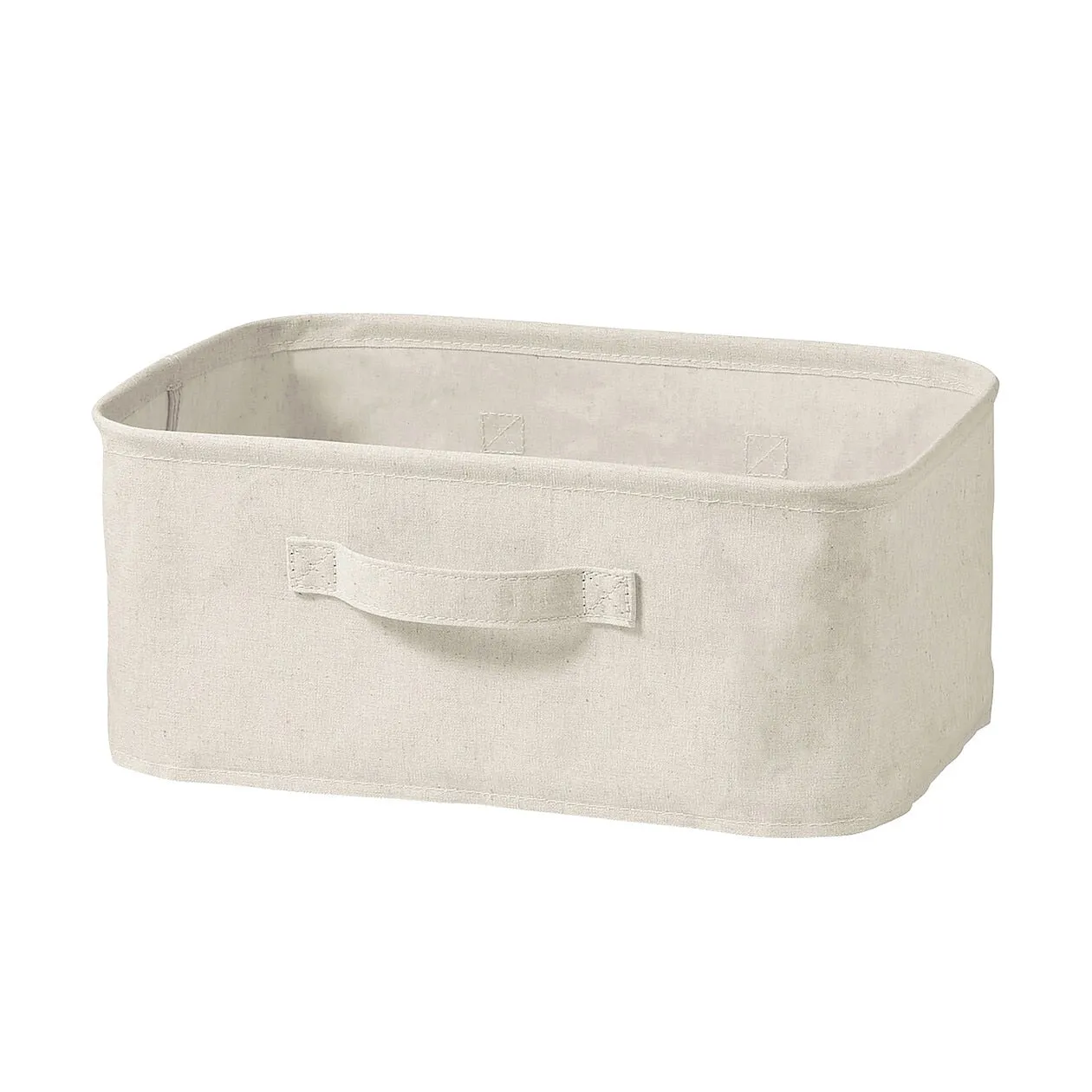 Soft Storage Box- Rectangle 37cm Shallow Natural 37x26x16cm