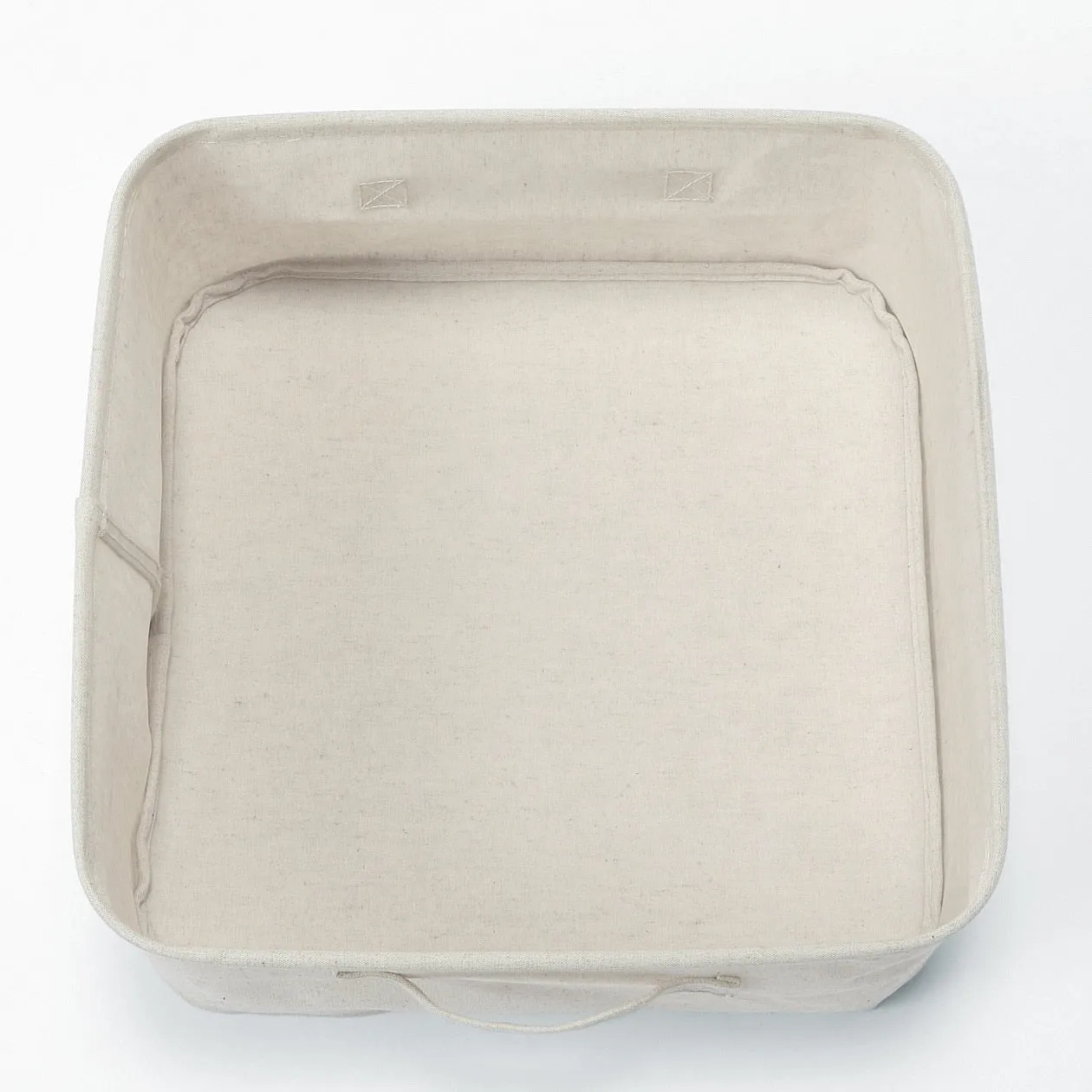 Soft Storage Box- Square 35cm Shallow Natural 35x35x16cm