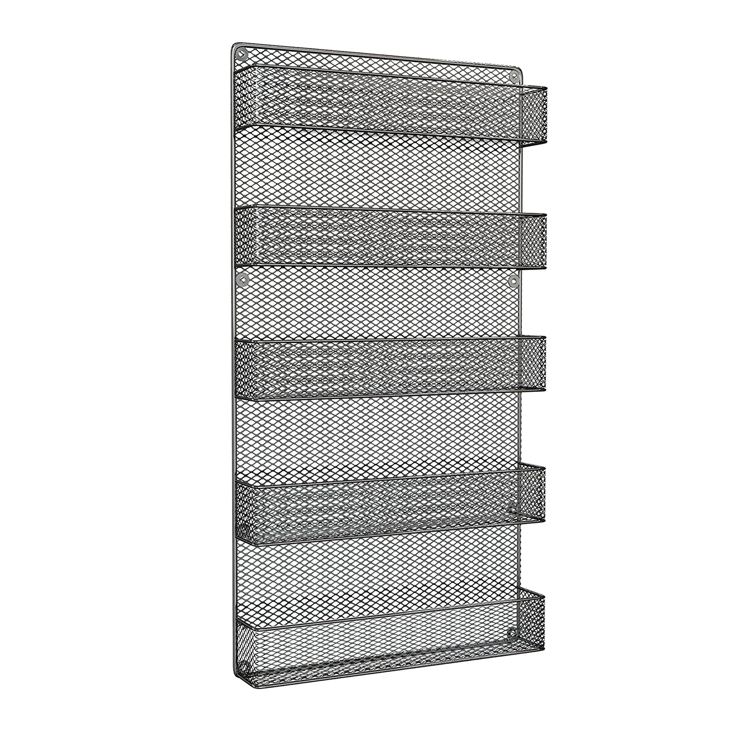 Spice Rack Wall Mount- Spice Rack Organizer- Use as a Wall Mounted Spice Rack- Great Storage Capacity for Kitchen Spicy Shelf- The Best Spice Rack -5 Tier Shelves