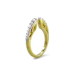 Spirit Pavé Stack Ring 2mm - 18K Gold Vermeil   CZ Blanc