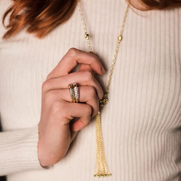Spirit Python Stack Ring 5mm -18K Gold Vermeil