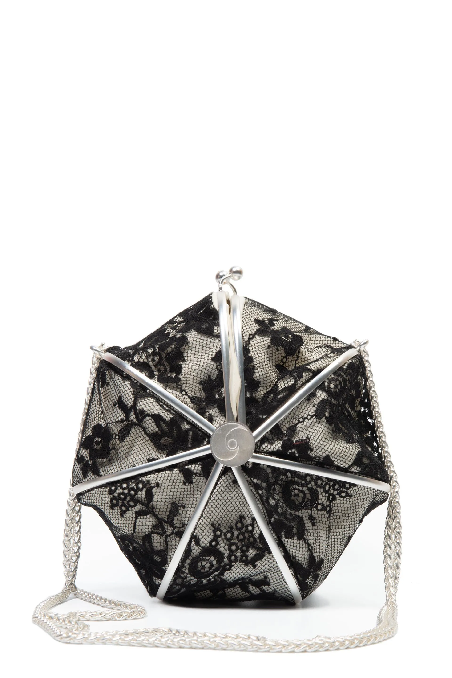 Squid Ink Silk Lace Umbrella Purse