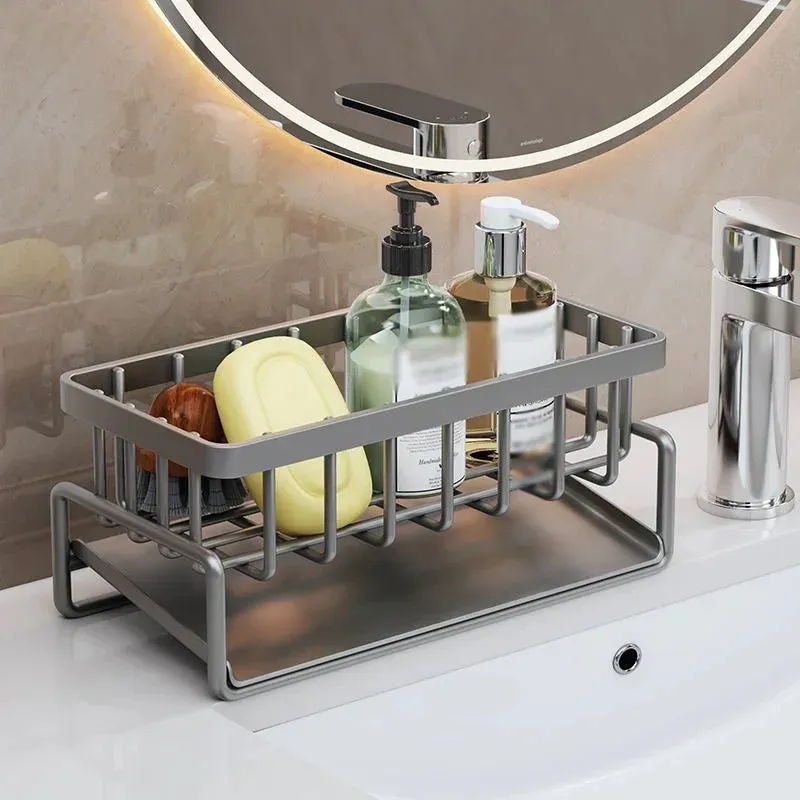 Stainless Steel Self-Draining Sink Rack Organizer