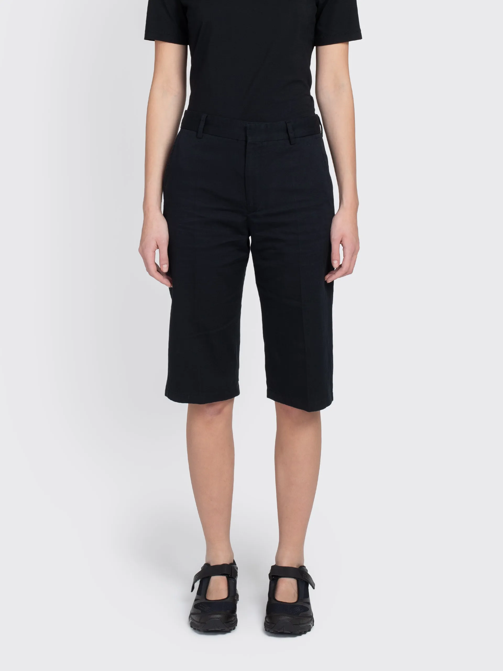 Straight Cotton Linen Shorts