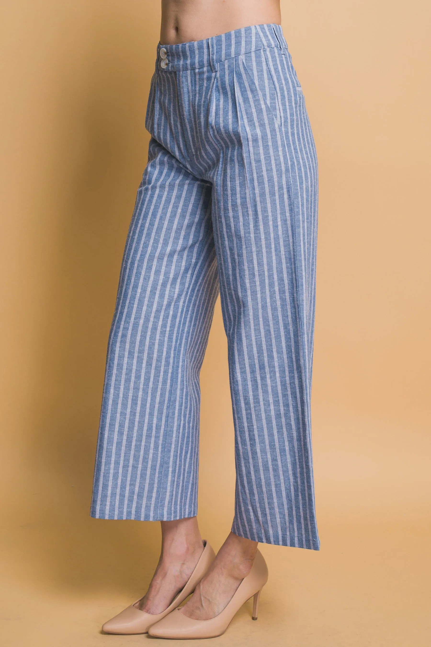 Stripe Linen Blend Pant