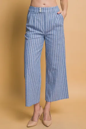 Stripe Linen Blend Pant
