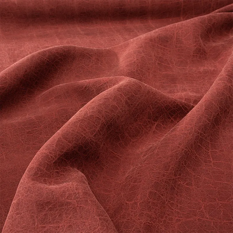 Subtle Bark Texture Twill - Burnt Orange