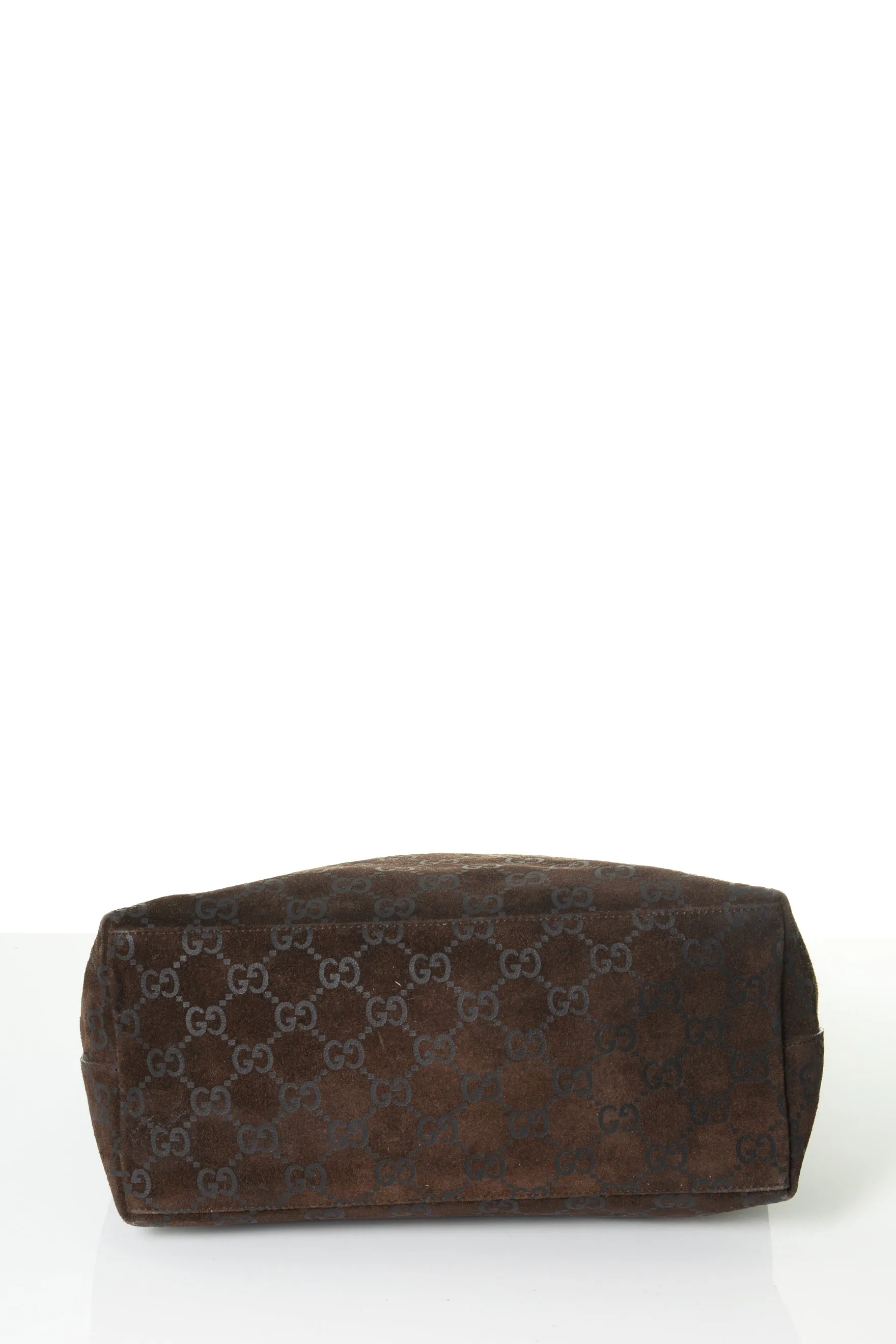 Suede Bag with Bamboo Handle