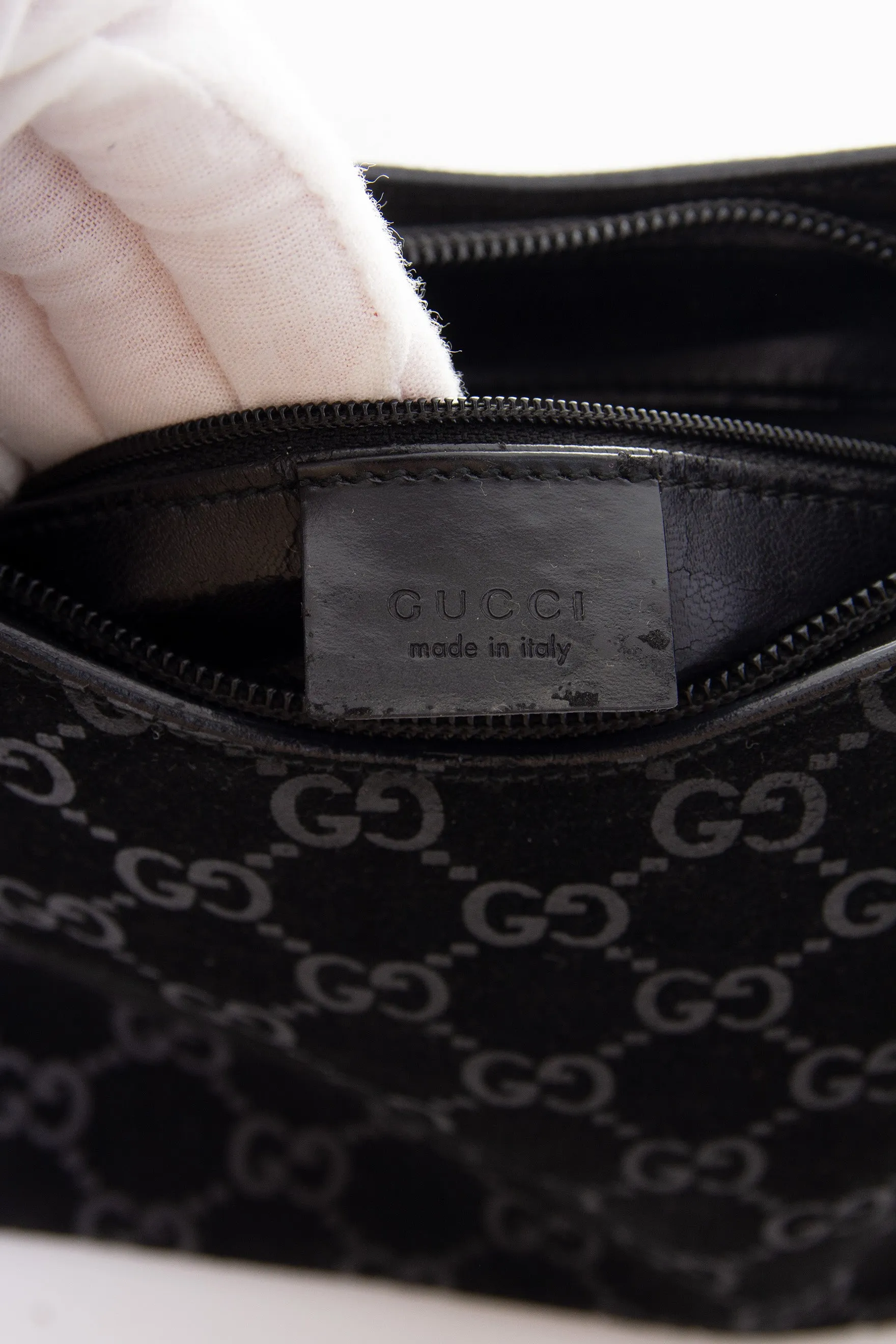 Suede Monogram Bag