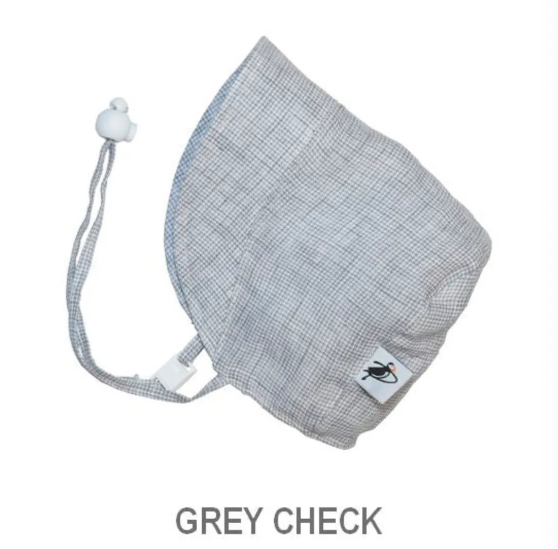 Summer Day Linen Check Bonnet