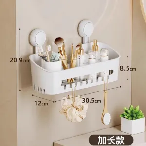 Taili Multi-Functional Suction Cup Storage Box - White