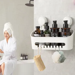Taili Suction Cup Square Storage Box - White