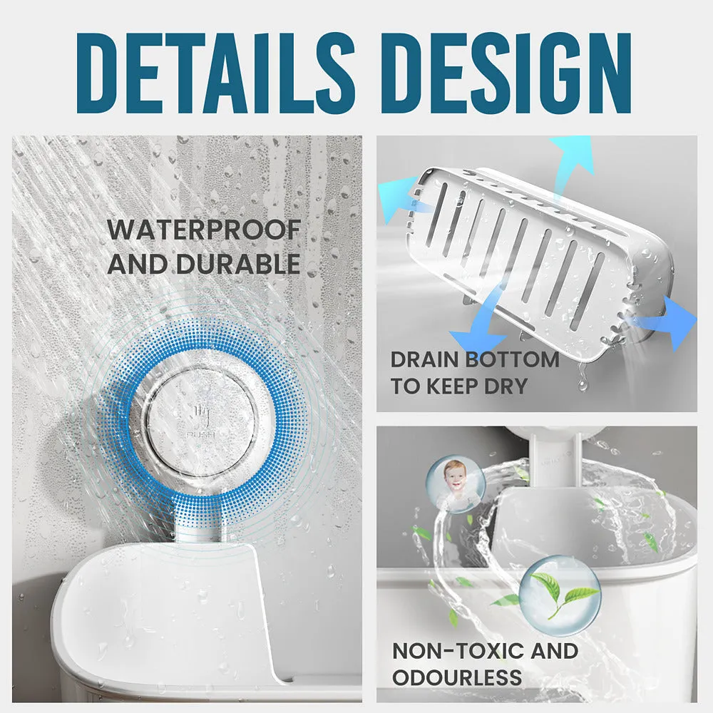 Taili Suction Cup Square Storage Box - White