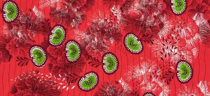 TANGERINE from Uniwax Prints from Ivory Coast  --- Robert Kaufman Fabrics