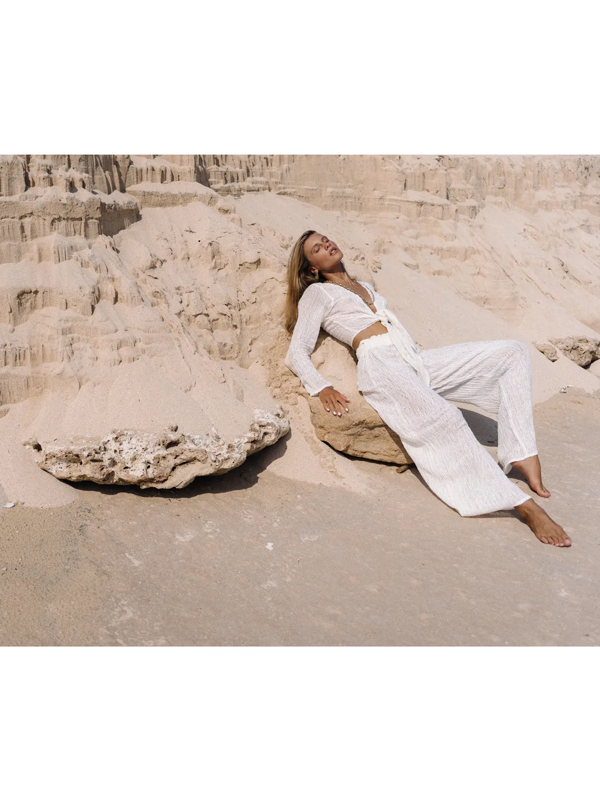 THALIA PANTS SAND BLOSSOM