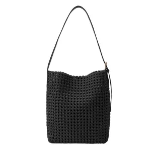The Celine Hand-Woven Tote in Black
