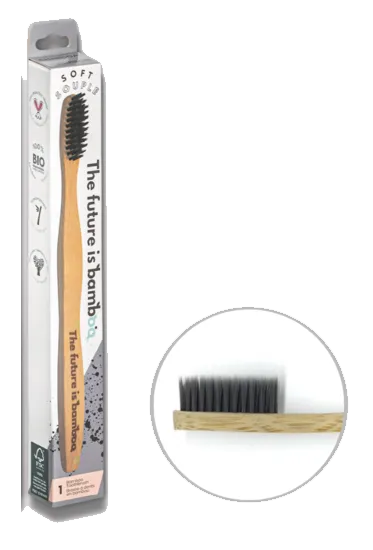 The Future is Bamboo Charcoal Soft Bamboo Toothbrush