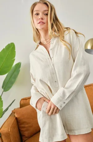 The Lucy Button Up Romper