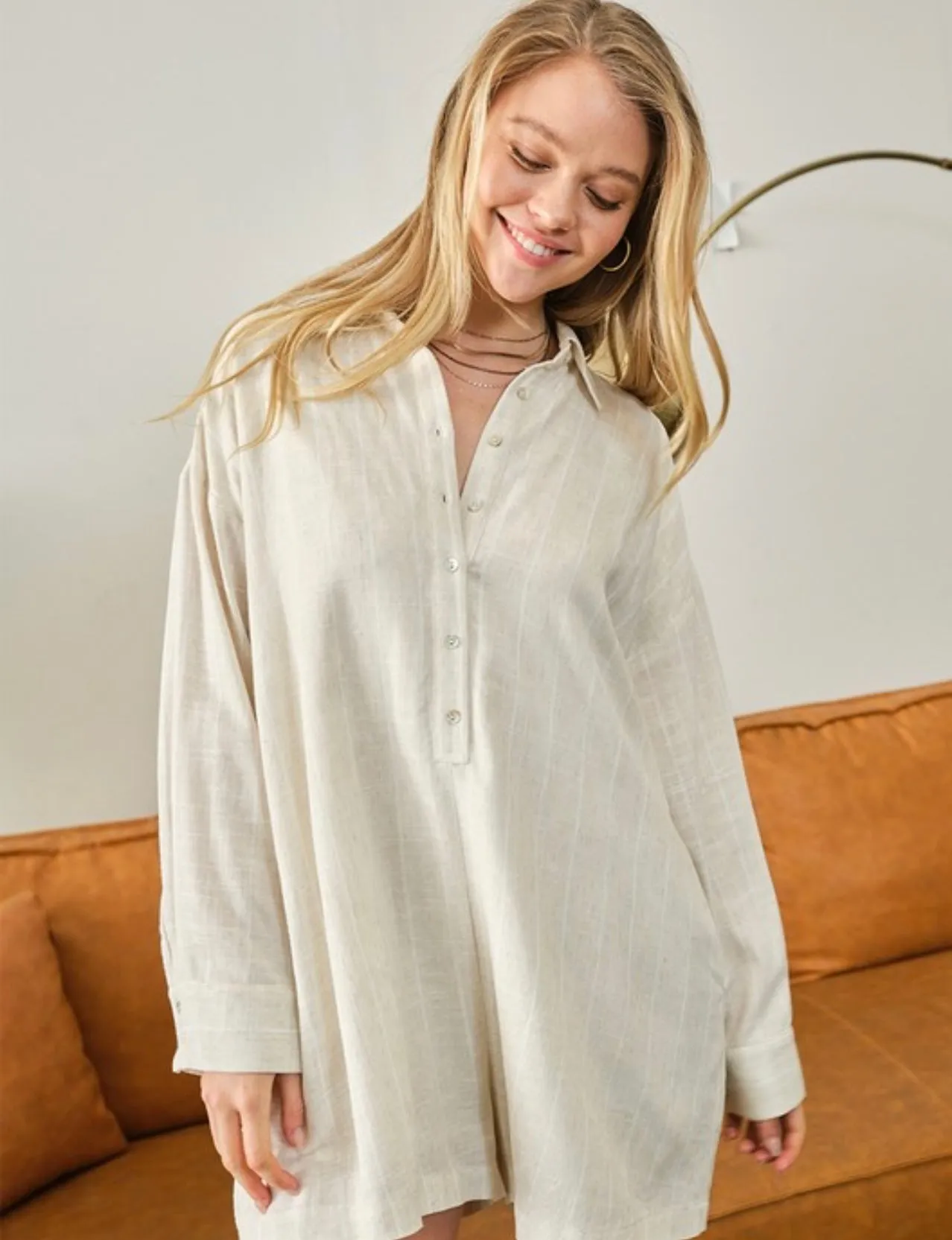 The Lucy Button Up Romper