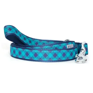 The Worthy Dog Navy/Green Bias Buffalo Plaid Leash