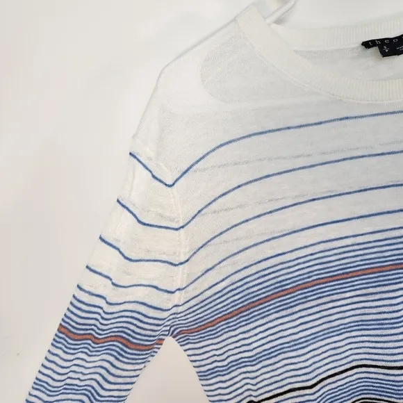 Theory Linen Blend Lightweight Pullover S