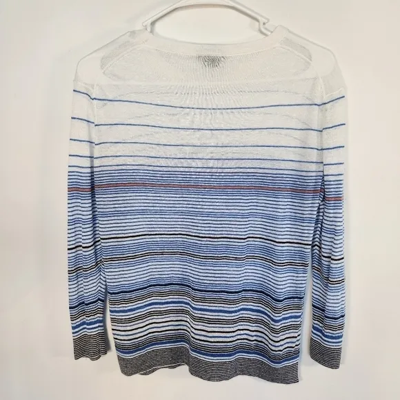 Theory Linen Blend Lightweight Pullover S