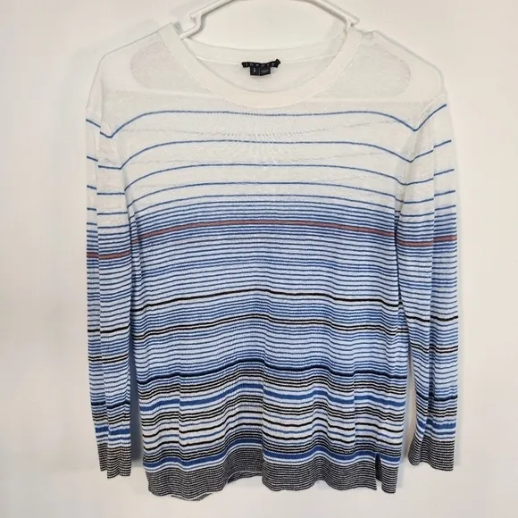 Theory Linen Blend Lightweight Pullover S