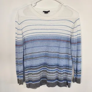 Theory Linen Blend Lightweight Pullover S