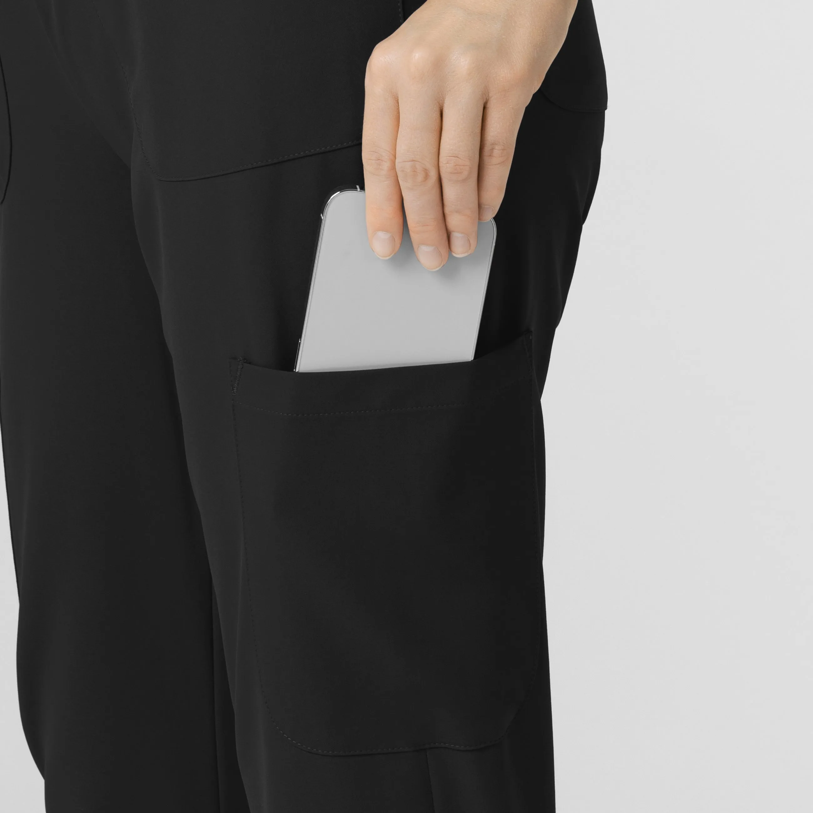 Thrive 5522 Convertible Stirrup Jogger Scrub Pants Black