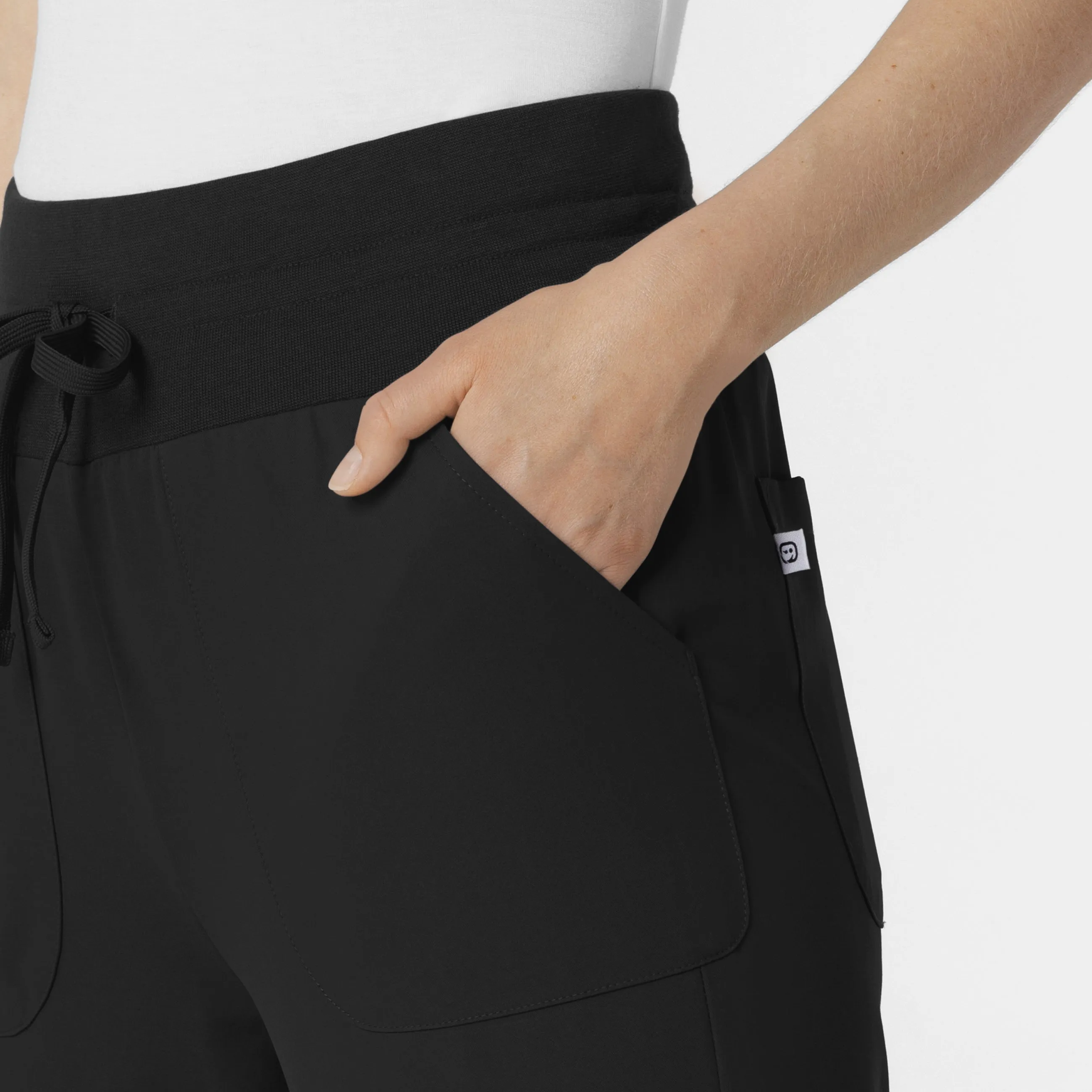 Thrive 5522 Convertible Stirrup Jogger Scrub Pants Black