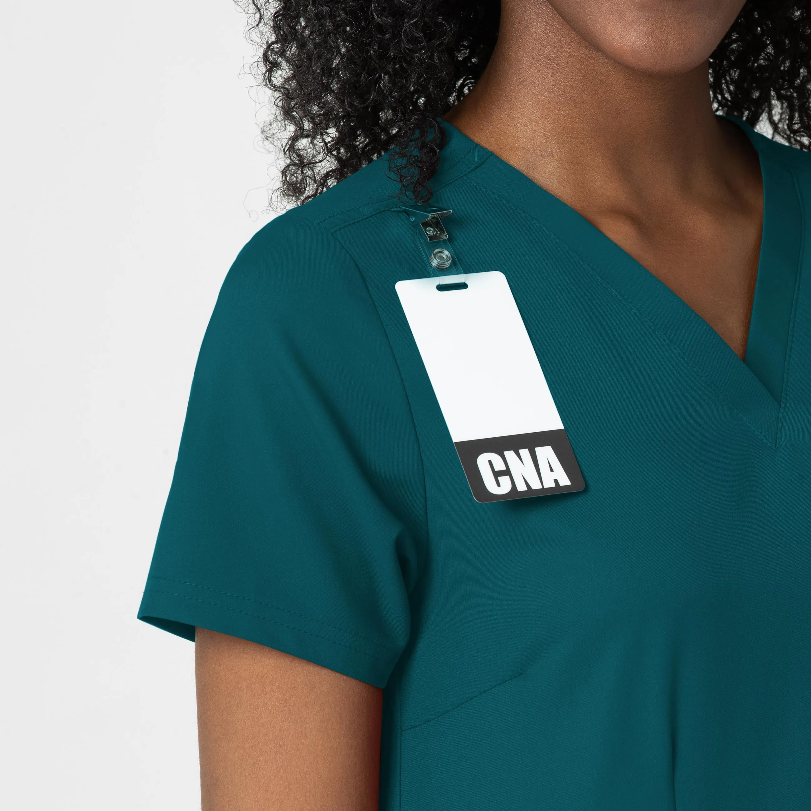 Thrive 6122 Fitted 3-Pocket V-Neck Scrub Top Caribbean Blue