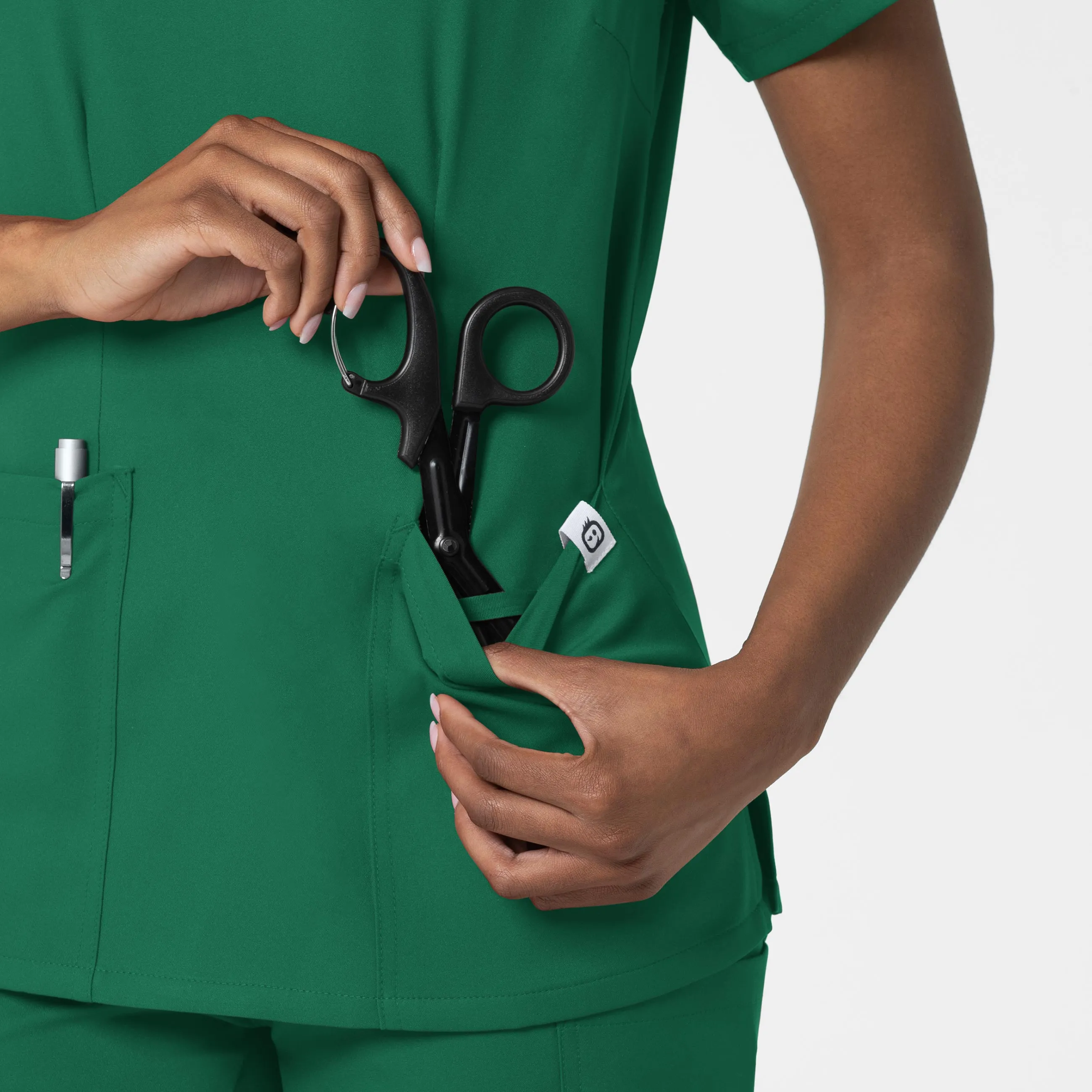 Thrive 6122 Fitted 3-Pocket V-Neck Scrub Top Hunter
