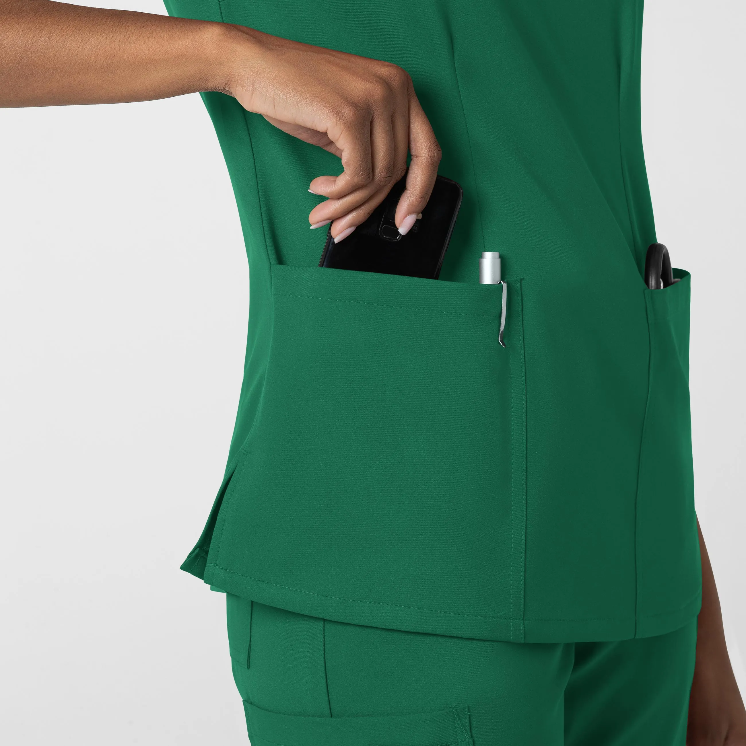 Thrive 6122 Fitted 3-Pocket V-Neck Scrub Top Hunter