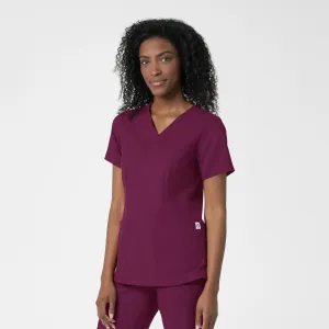 Thrive 6122 Fitted 3-Pocket V-Neck Scrub Top Wine