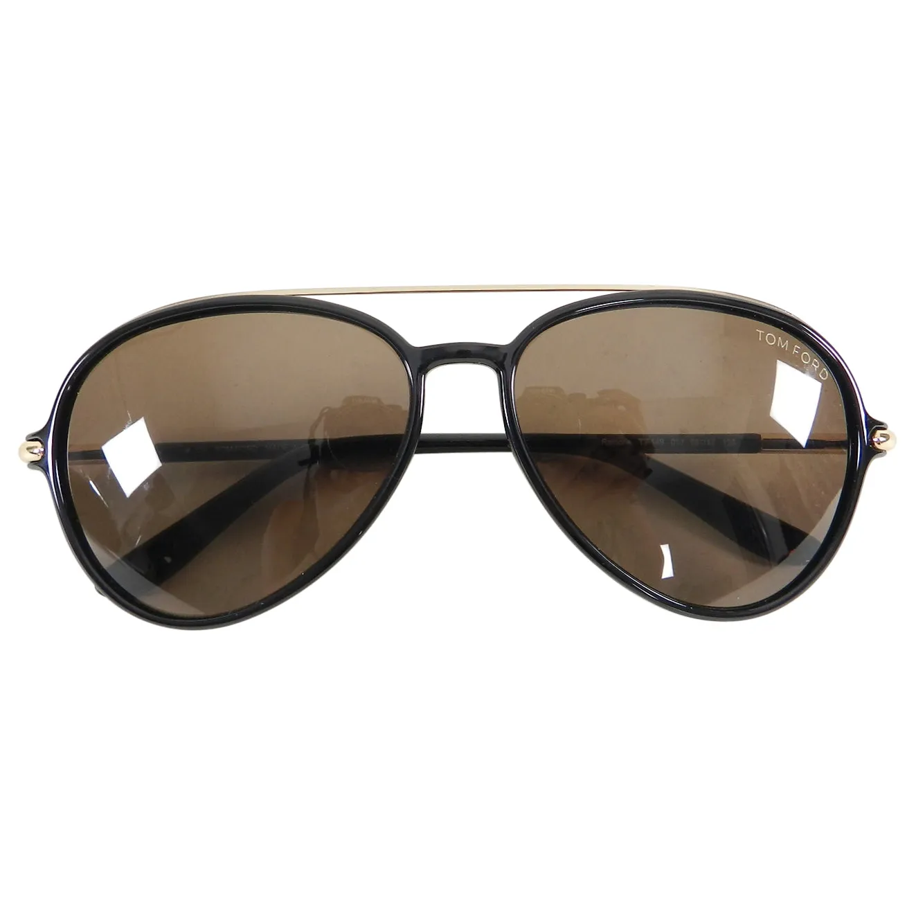 Tom Ford TF149 Ramone Black Frame Aviator Sunglasses with Gold Trim