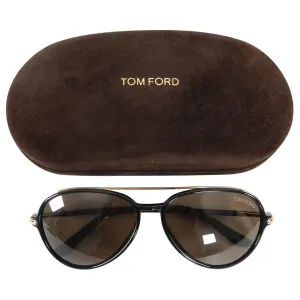 Tom Ford TF149 Ramone Black Frame Aviator Sunglasses with Gold Trim