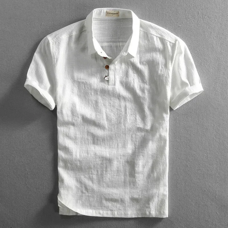 Torino Short Sleeve Linen Button Shirt
