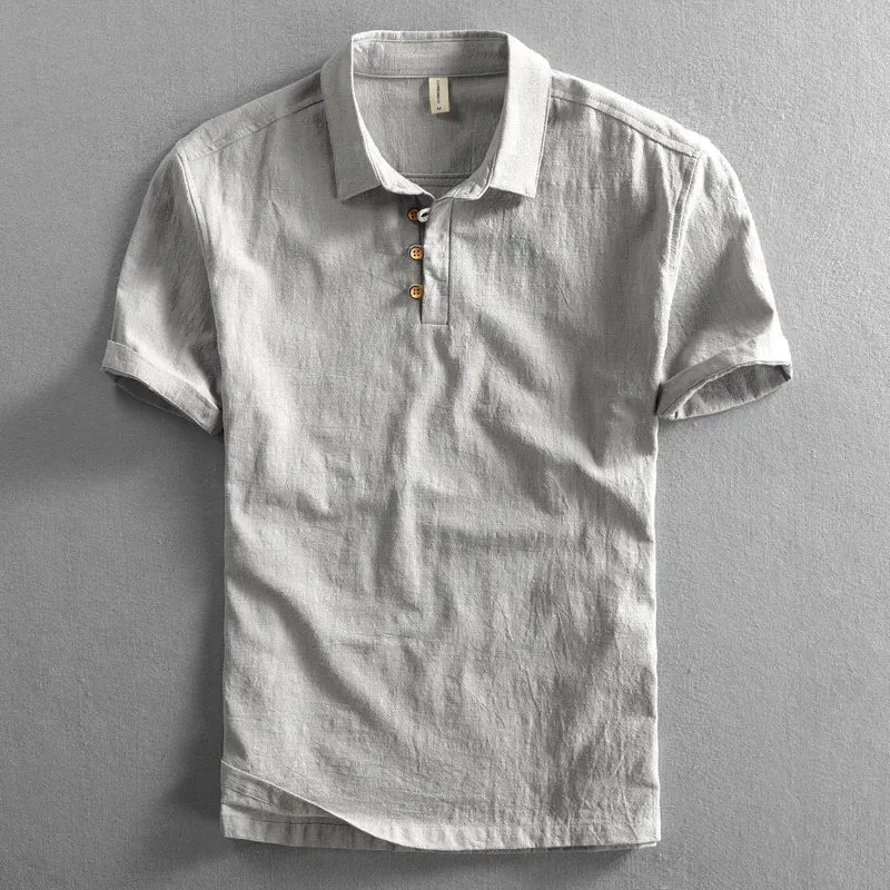 Torino Short Sleeve Linen Button Shirt