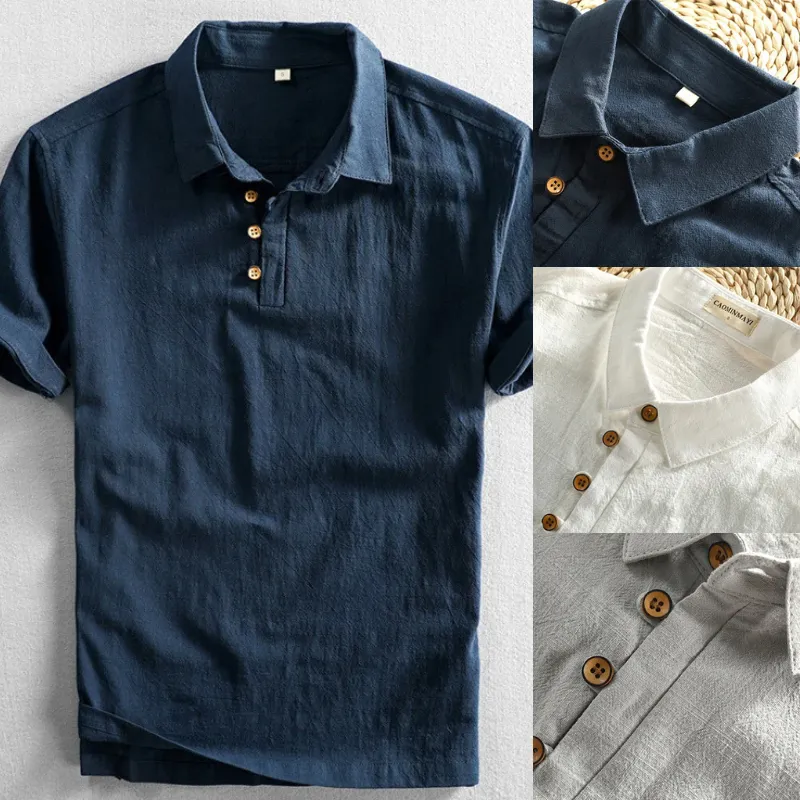 Torino Short Sleeve Linen Button Shirt