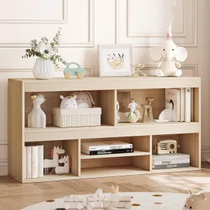 Toy Storage Organizer 6 Cubes Kids Bookshelf Natural Modern
