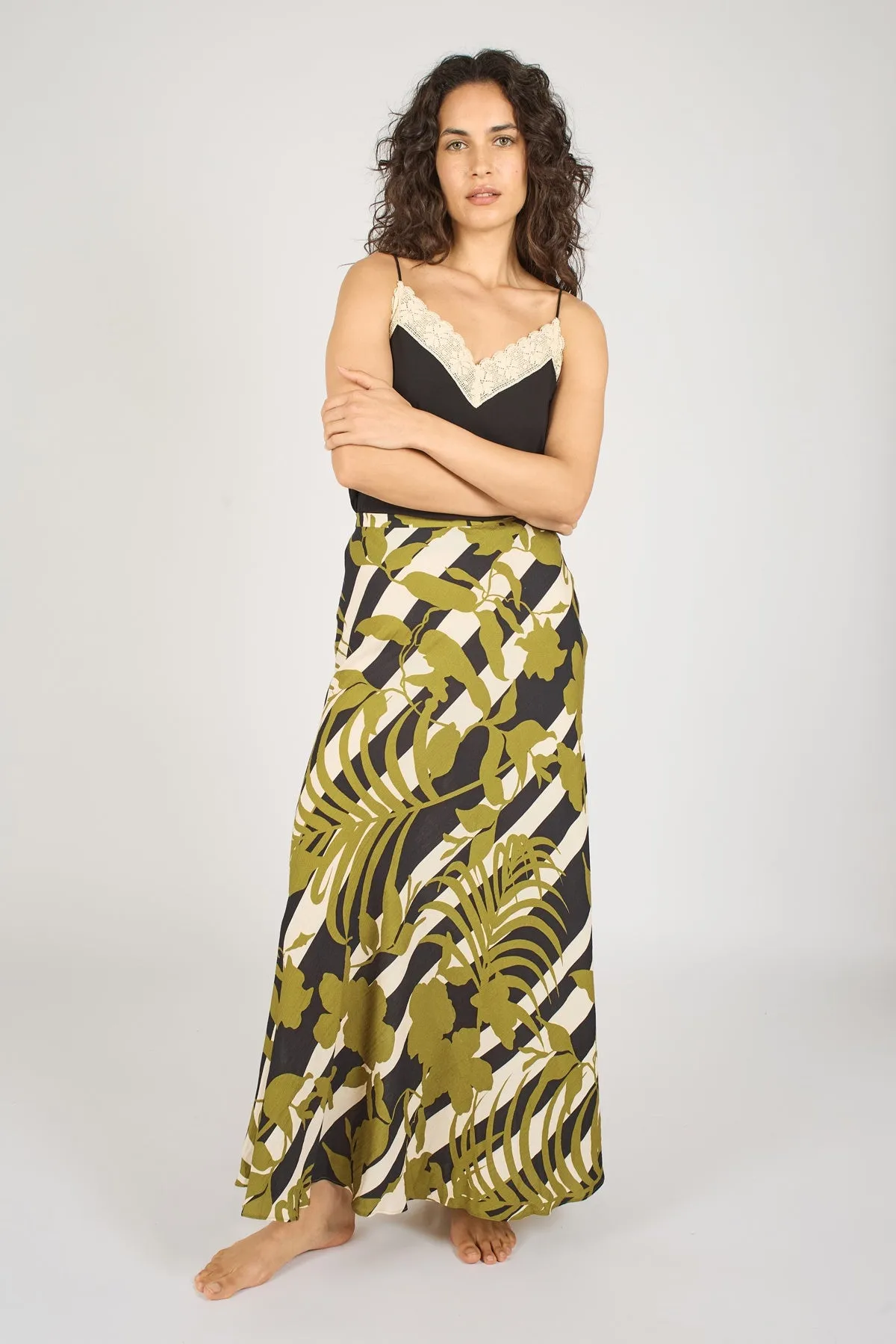 Traffic People The Archive Sade Skirt Black/Olive