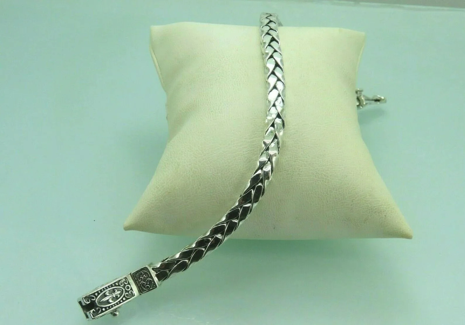 Turkish Handmade Jewelry 925 Sterling Silver Braid Design Mens Bracelets